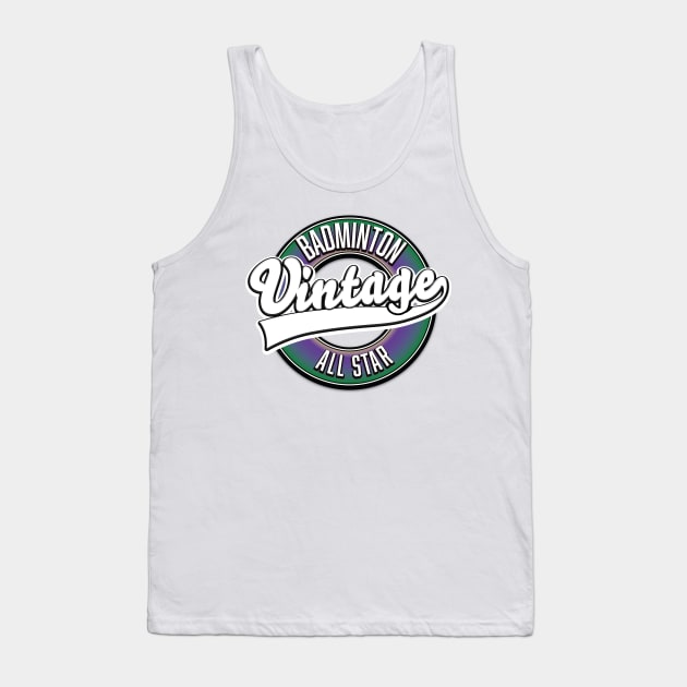 Badminton Vintage All Star Logo Tank Top by nickemporium1